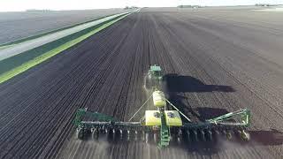 Sowing work. Tractor with a plow. Agriculture. Агро. ( Video Background Stock Footage Free )