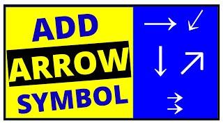 How to add ARROW Symbol in Word ( Microsoft )