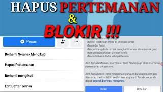 cara hapus dan blokir pertemanan di facebook