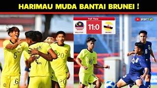 Malaysia U19 Kalahkan Brunei Darussalam 11-0 Tanpa Belas Kasihan !