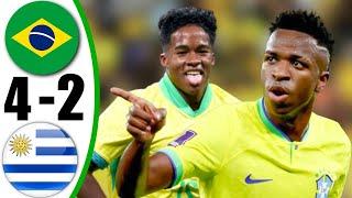 Neymar BACK  Brazil vs Uruguay 4-2 - All Goals & Highlights - 2024