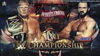 WWE WrestleMania 36 Official And Full Match Card ( Old Section Gold ) HD