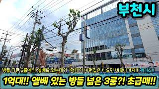 [부천빌라매매] 1억대에?! 엘베까지 있고!! 방 3개가 다 대형?! 초급매 이런 집은 나오면 바로나가지!! 엑기스 NO.1472 [부천매매]