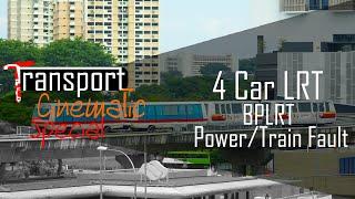 [Special] LRT Train Fault - 4 Car Lrt push at Bukit Panjang
