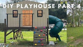 DIY PLAYGROUND BUILD | HOW TO BUILD A PLAYHOUSE | DIY PLAYHOUSE PT4