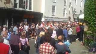 Olympic Torch Through Wells Passing The Swan Hotel 2012