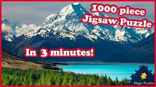 1000 piece Jigsaw Puzzle in 3 minutes! — Time Lapse. Relaxing Landscape Video