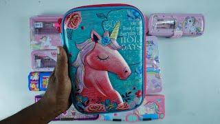 Best Pencil Box Unboxing | Unicorn Stationery pouch Iq Fun Review