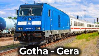 Diesel InterCity 2155 | 4K Führerstandsmitfahrt Gotha - Gera | BR 246 - Mitte Deutschland Verbindung