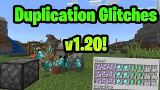 Minecraft Duplication Glitches v1.20 (Bedrock edition)