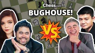 Bughouse Chess with Grandmasters - GM Hikaru and helmsknight vs GM Yasser and JannLee