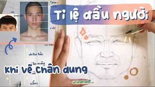 TSMT #12 Tỉ lệ đầu người khi vẽ chân dung || vivi mint