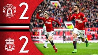 Bruno Scores From The Halfway Line  | Man Utd 2-2 Liverpool | Highlights