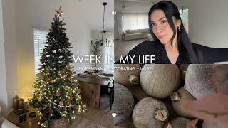 VLOG: Week in My Life | Christmas Shopping, Decorate With Me + DIY Velvet Ornaments