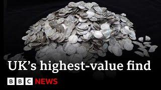 Treasure hunters unearth 1000-year-old silver coins from Norman Conquest | BBC News