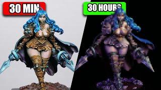 Painting the same Miniature in 30 minutes vs 30 hours