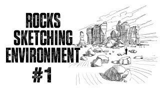 How to draw rocks - Environment sketching #1