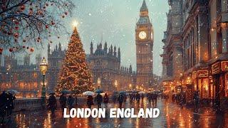 London Christmas Magic in 4K HDR Walking Tour