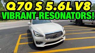 2016 INFINITI Q70 S 5.6L V8 AWD DUAL EXHAUST w/ VIBRANT BOTTLE RESONATORS!