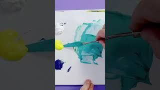 How to make turquoise with #acrylicpaint 