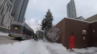 [4K] Walk in Surrey BC, Canada Rare Snow Day In Whalley