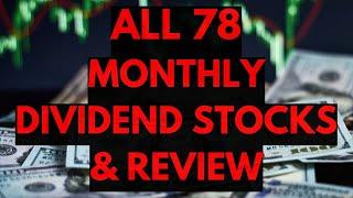 All 78 Monthly Dividend Stocks: The Complete List + Review