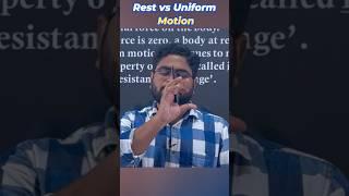 Rest vs Uniform motion. Are they same?  #physics #galileogalilei #shorts #trending