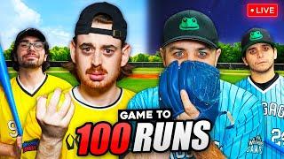 First Team to 100 Runs Wins!