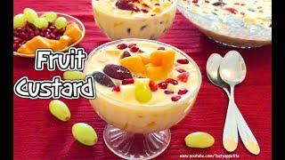 Easy Fruit Custard Recipe | Healthy Dessert | How to make Fruit Custard | Summer Special | Delicious