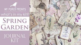 What's In My Kit | Spring Garden Journal Kit | My Porch Prints Junk Journaling Tutorials