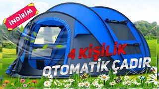 OTOMATİK ÇADIR | HIZLI KURULUM | 2 SANİYEDE KURULUR | 4 KİŞİLİK KAMP ÇADIRI