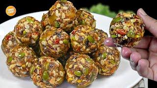 Healthy Dry Fruit Laddu Recipe,Energy Balls without Sugar by Samina Food Story