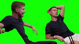 Cristiano Ronaldo saying "Wow, that's crazy!" to MrBeast meme - Green Screen