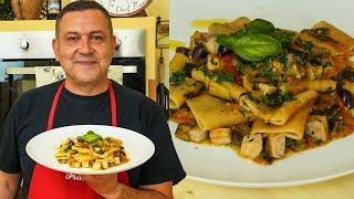 PACCHERI CON PESCE SPADA e MELANZANE - Ricetta di Pesce BUONISSIMA