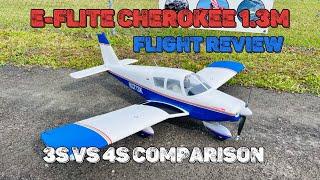 E-flite Cherokee 1.3m flight review and power comparison #horizonhobbyproducts