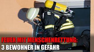 Wohnung in Vollbrand: Drei Bewohner von Feuerwehr gerettet bei Wohnungsbrand in Rösrath | 21.11.2023