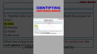 IDENTIFYING SENTENCE ERROR #civilserviceexam #napolcomreviewer #verbalreasoning