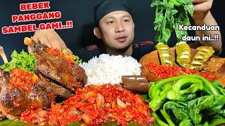 PARAH ENAK BANGET..‼️BEBEK PANGGANG SAMBEL GAMI, DAUN PEPAYA, PETAI GORENG, LALAPAN