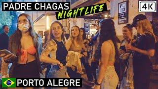 Porto Alegre Nightlife  Padre Chagas street | Rio Grande do Sul, Brazil |【4K】2021