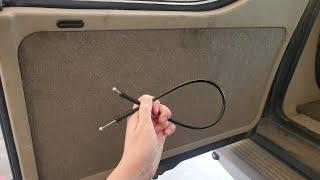 How to change a broken cable in the rear barn doors of a 2000-2005 Ford Excursion. Episode 19