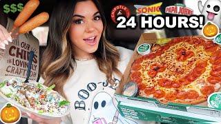 Eating only FAST FOOD *HALLOWEEN DEALS* for 24 HOURS!