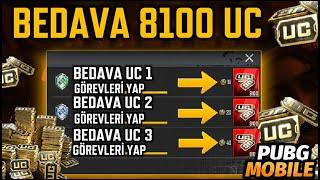 BEDAVA UC KAZAN PUBG MOBILE | GÖREVLERİ YAP 8100 UC KAZAN | PUBG MOBILE