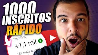 Aprenda como ganhar 1000 inscritos no Youtube (RÁPIDO E GRÁTIS)