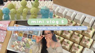 small business vlog  how to make a polymer clay keycap, packing shopify orders, hiking, declutter