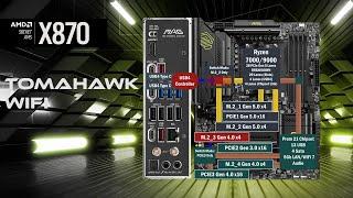 MSI X870 Tomahawk WiFi All PCIe Connections