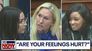 MTG, AOC & Jasmine Crockett trade insults at House Oversight Committee hearing | LiveNOW from FOX