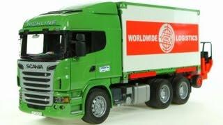 Scania R-series Container Truck with Forklift (Bruder 03580) - Muffin Songs' Toy Review