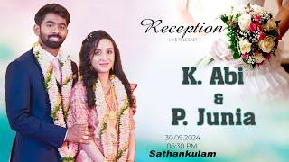 LIVE  Abi - Junia | Evening Reception | Sathankulam