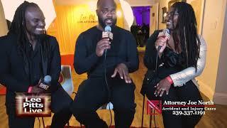 Red-carpet Host Brian Franklin and guests  chat at Lee Pitts Live After Work.