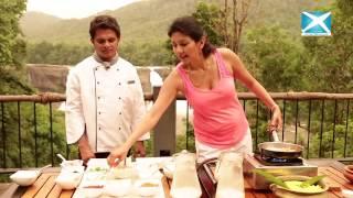 Global Tadka - Deepti Bhatnagar prepares Kerala Fish Curry in Rainforest Resort.